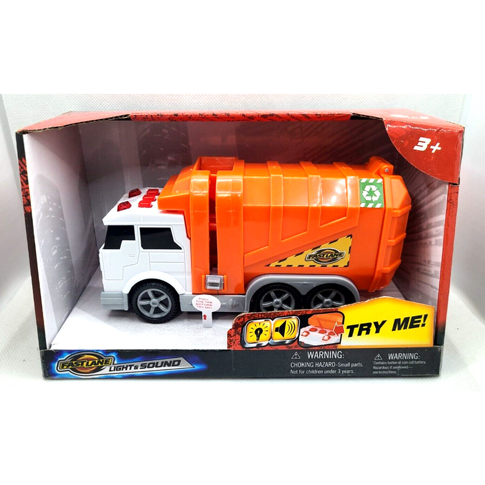 FAST LANE LIGHT & SOUND Garbage Truck FL-III7 Blue Ages 3+